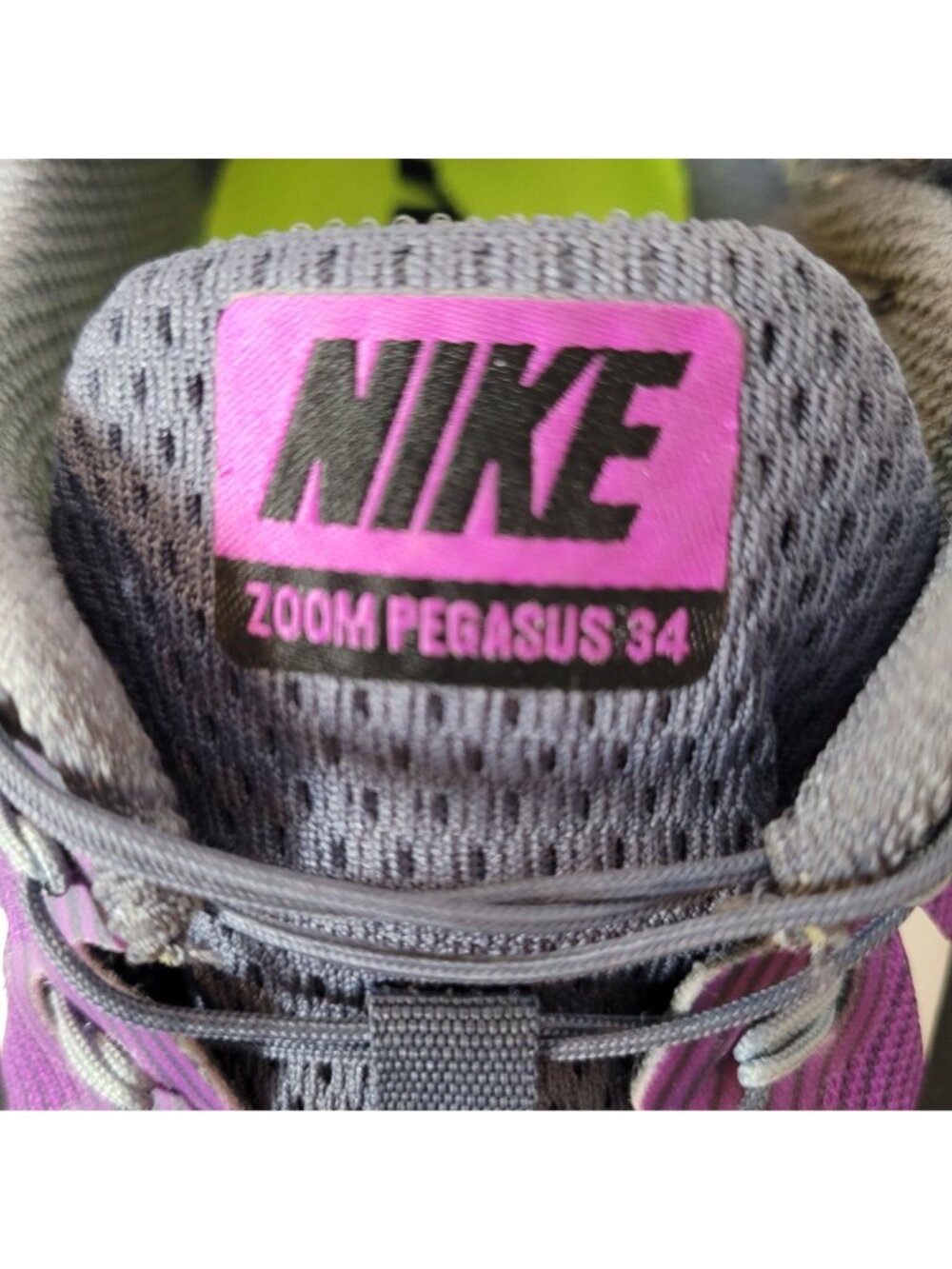 Nike Zoom Pegasus Women's Running Shoes Gray/Purple Size 6.5 - Picture 9 of 11